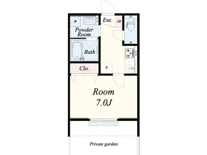 ディーオモンテ(1K/1階)の間取り写真