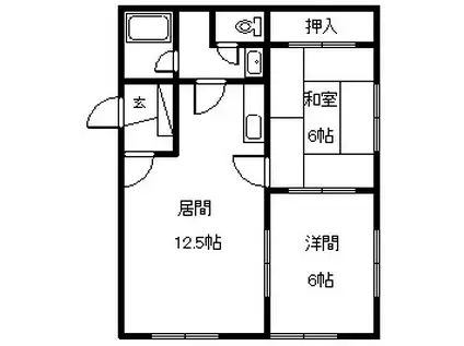 STELLA緑町(2LDK/1階)の間取り写真