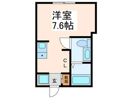 FIORE(ワンルーム/1階)の間取り写真