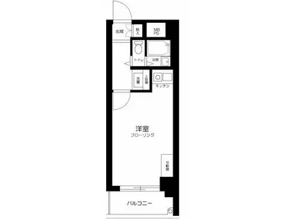 ライオンズマンション中野東(ワンルーム/2階)の間取り写真