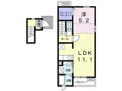 アビテ深大寺(1LDK/2階)の間取り写真