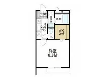 ヴィルドミール(1K/2階)の間取り写真