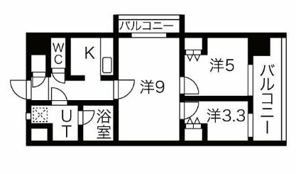 THE MUSIC COURT(3K/5階)の間取り写真