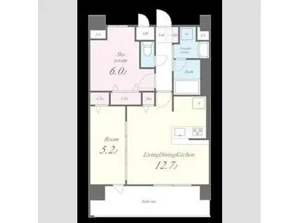 セイワパレス吹上公園(1SLDK/7階)の間取り写真