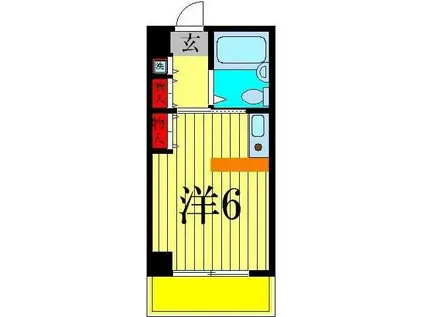 ジュネパレス松戸第94(ワンルーム/3階)の間取り写真