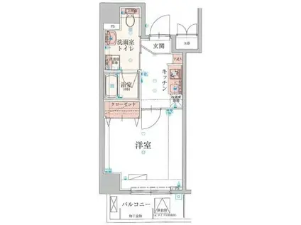 リヴシティ向島ツリービュー(1K/3階)の間取り写真
