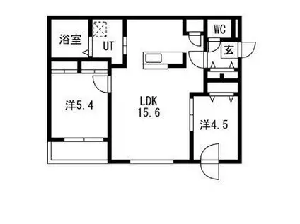 LUMIERE KOTONI GA-琴似2-7(2LDK/3階)の間取り写真