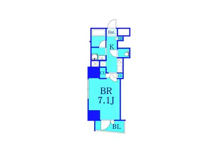ズーム川崎イースト(1K/11階)の間取り写真