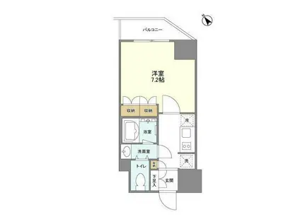 KURAMAE214(1K/2階)の間取り写真