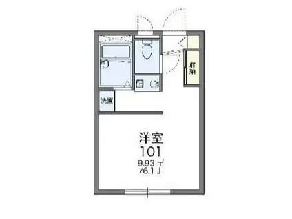 レオパレスブランシェ海老名III(1K/1階)の間取り写真