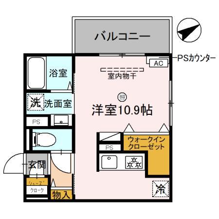 アルタ西渋川ビュー(ワンルーム/2階)の間取り写真