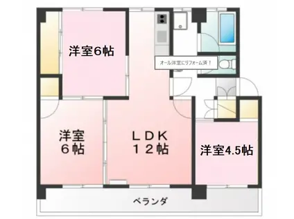 プレジデント津新町(3LDK/1階)の間取り写真