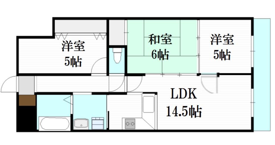 VISTA IMANISHI (2LDK/2階)の間取り写真