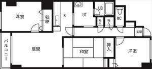トーワ北7条(3LDK/1階)の間取り写真