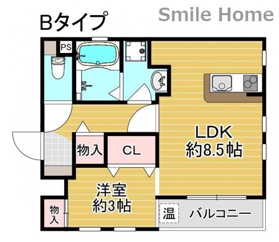 CASAVIENTO(1LDK/2階)の間取り写真
