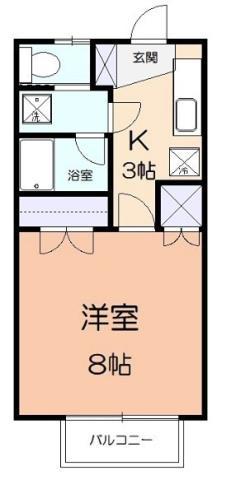コーポ片倉(1K/1階)の間取り写真