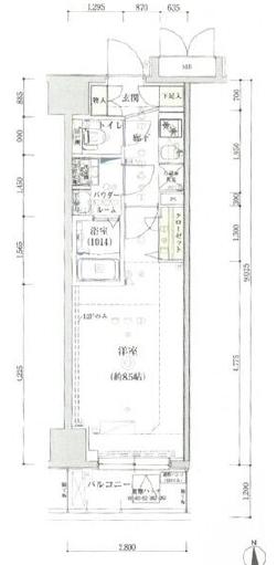 SHOKEN RESIDENCE亀戸(1K/5階)の間取り写真