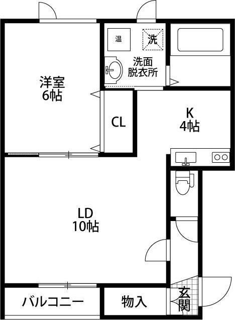 JR根室本線 帯広駅 徒歩32分 3階建 築13年(1LDK/1階)の間取り写真