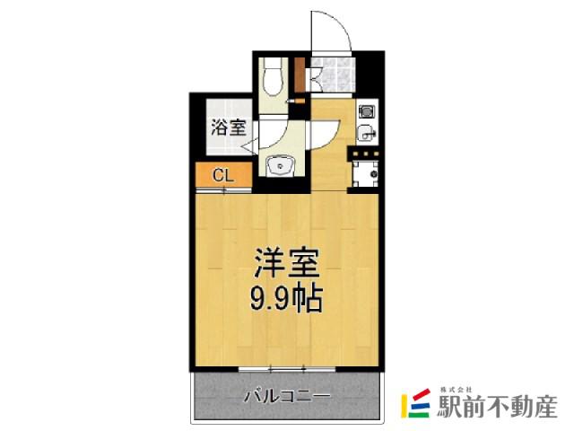 フェルト627(ワンルーム/9階)の間取り写真