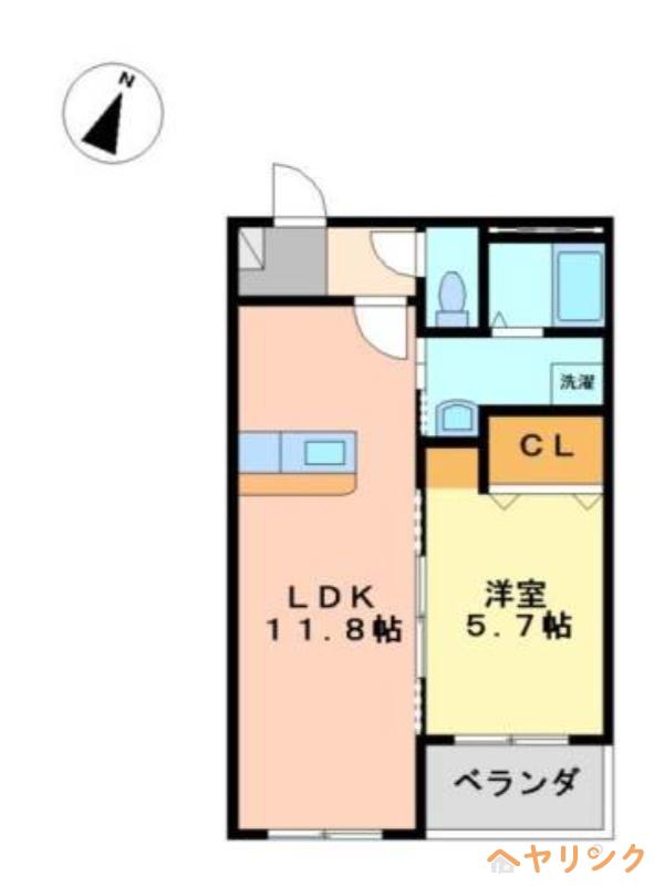 グランシャリオ(1LDK/1階)の間取り写真