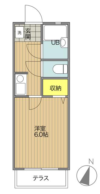 T-NET 清水コーポII(1K/1階)の間取り写真