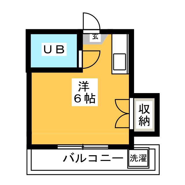 サンプレンテ巣鴨(ワンルーム/2階)の間取り写真