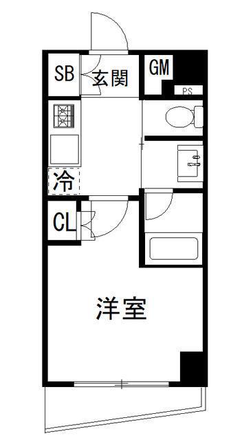 コンシェリア文京大塚(1K/9階)の間取り写真