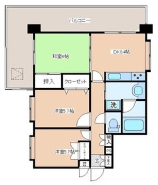 ディナ・スカーラお花茶屋(3LDK/2階)の間取り写真