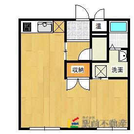 アクアグリーン高木(ワンルーム/2階)の間取り写真