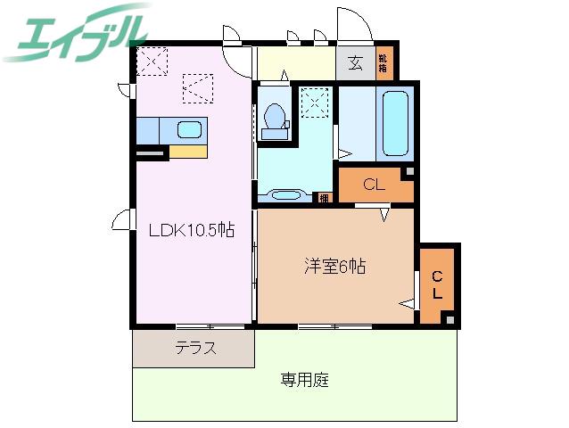 エムケーシープ(1LDK/1階)の間取り写真