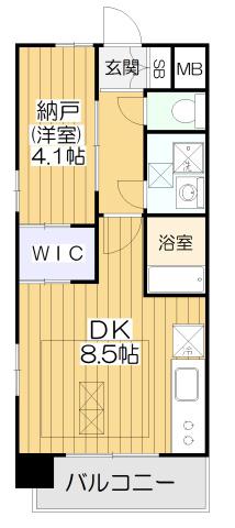 レジディア新大阪(1DK/11階)の間取り写真