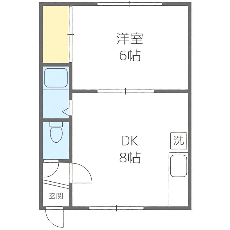 レジデンス嶺(1LDK/2階)の間取り写真