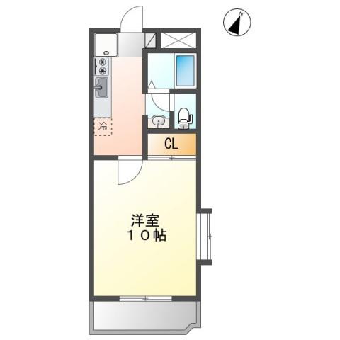 ロイヤルパレス林 I号棟(1K/3階)の間取り写真