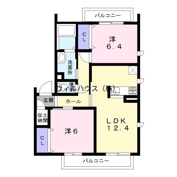 シャーメゾン シャローズ(2LDK/3階)の間取り写真