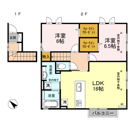グラン・ソフィア II(2LDK/2階)の間取り写真