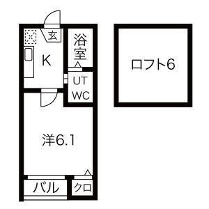 STAGE豊田本町(1K/2階)の間取り写真