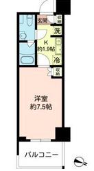 MFPRコート木場公園(1K/4階)の間取り写真