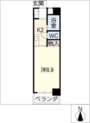 シティピア伝馬町(1K/4階)の間取り写真