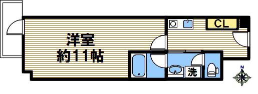 生和ビル(1K/2階)の間取り写真