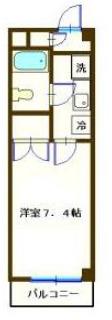 ナルセ33ハイム(1K/4階)の間取り写真