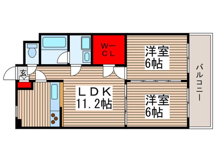 ハウス・実(2LDK/1階)の間取り写真