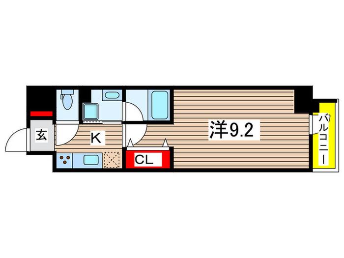 KDXレジデンス千葉中央イースト(1K/1階)の間取り写真