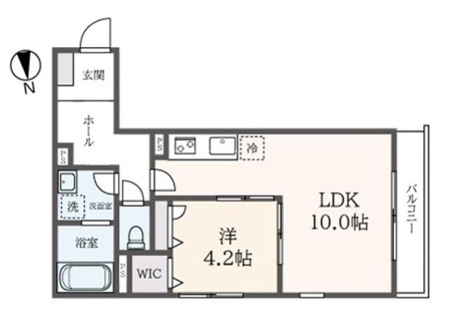 セナ・サンデリス(1LDK/1階)の間取り写真