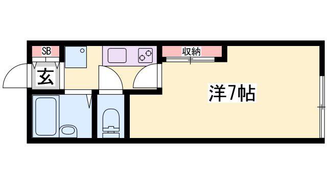 JR姫新線 播磨高岡駅 徒歩33分 2階建 築5年(1K/2階)の間取り写真