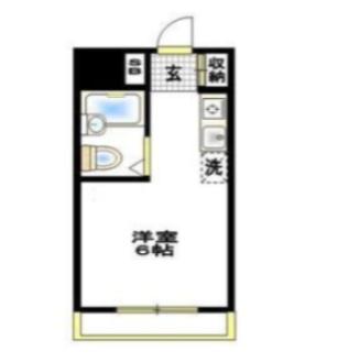 レヂオンス中神(ワンルーム/2階)の間取り写真