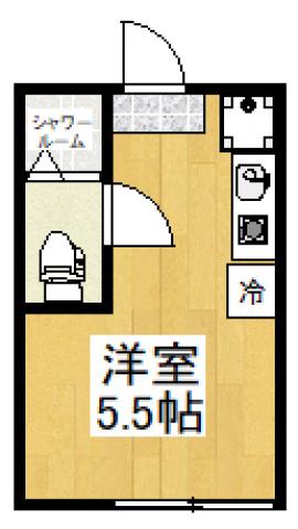 TOKYOβ清瀬(ワンルーム/1階)の間取り写真