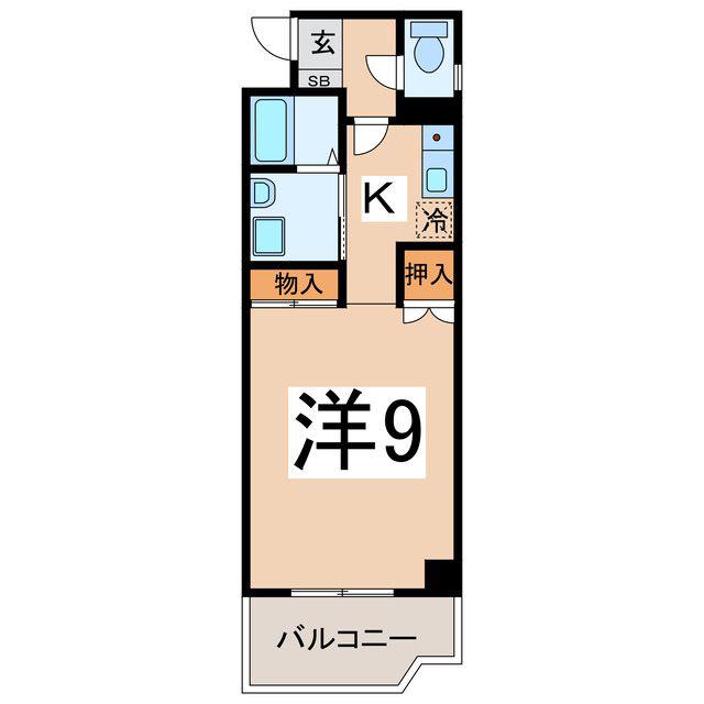 エターナリー(1K/2階)の間取り写真