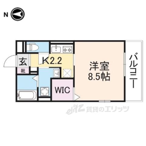 シェラメール東舞鶴(1K/1階)の間取り写真