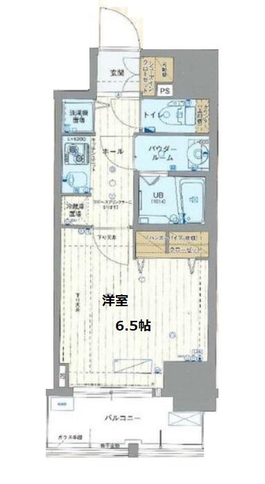 エスライズ東本町(1K/5階)の間取り写真