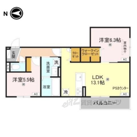 グラン ソフィア(2LDK/3階)の間取り写真